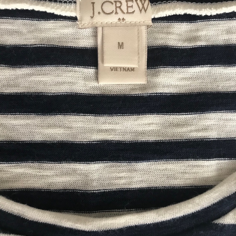 Jcrew Navy Striped Top with tie - Picture 2 of 2